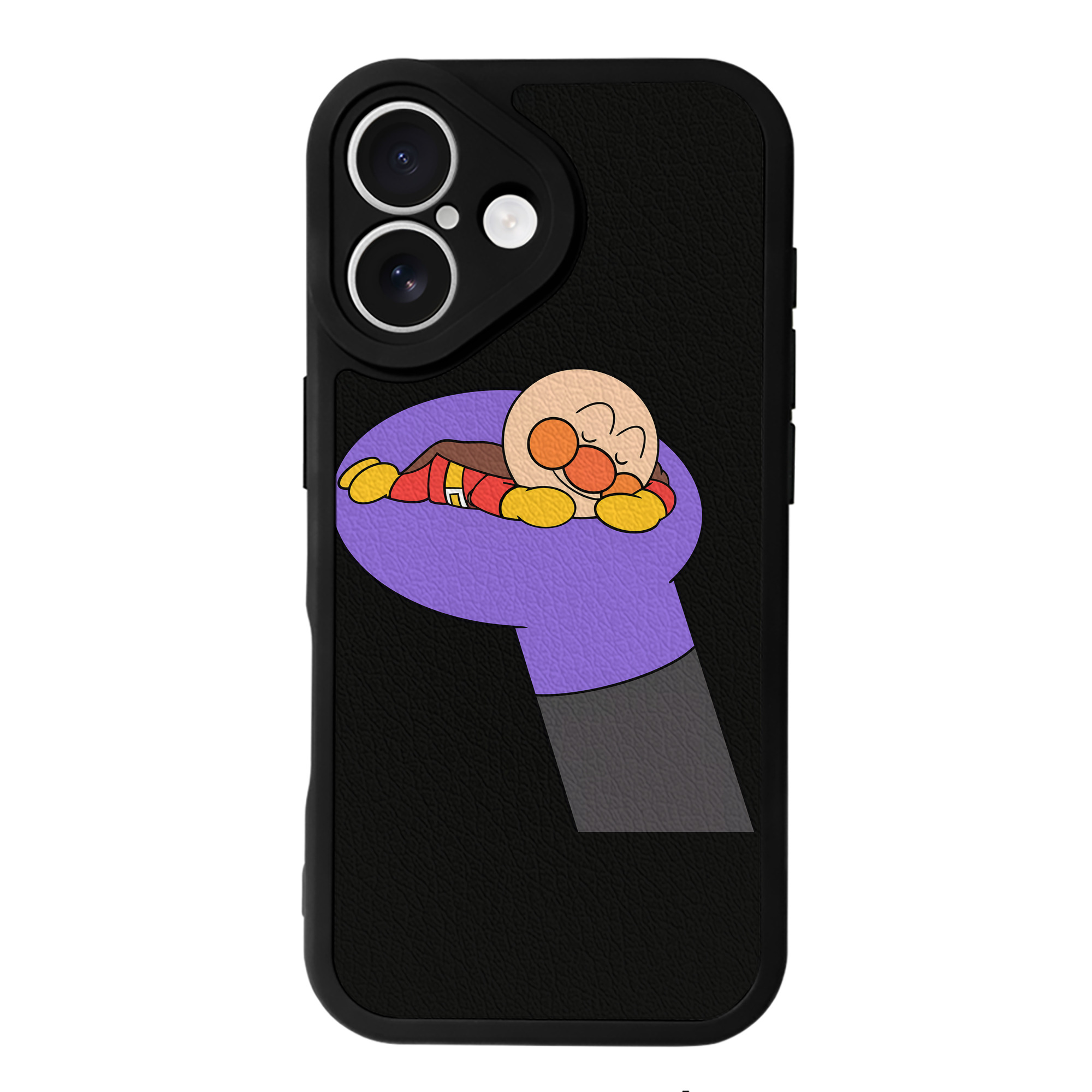 （画像用） アンパンマン Anpanman 【iPhone 16シリーズ対応】シリコンスマホケース（レザー調） 材質：シリコン